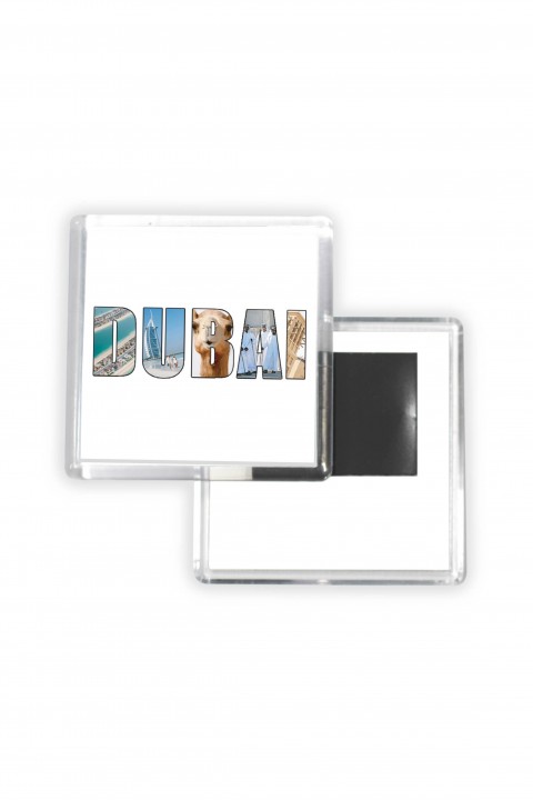 Set of 8 square magnets Dubaï Illustration