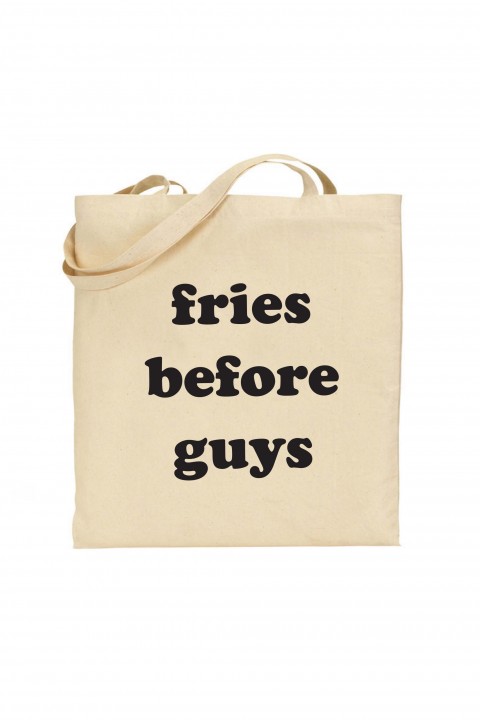 Tote bag Fries Before Guys