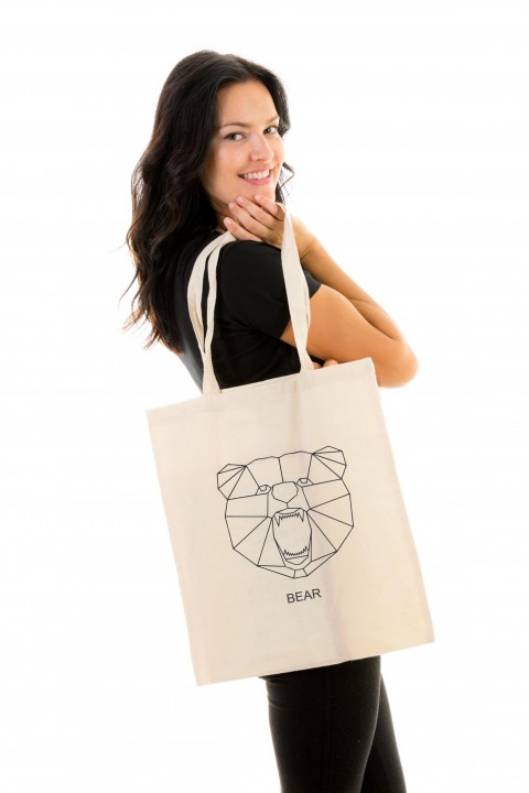 Tote bag Geometric Bear