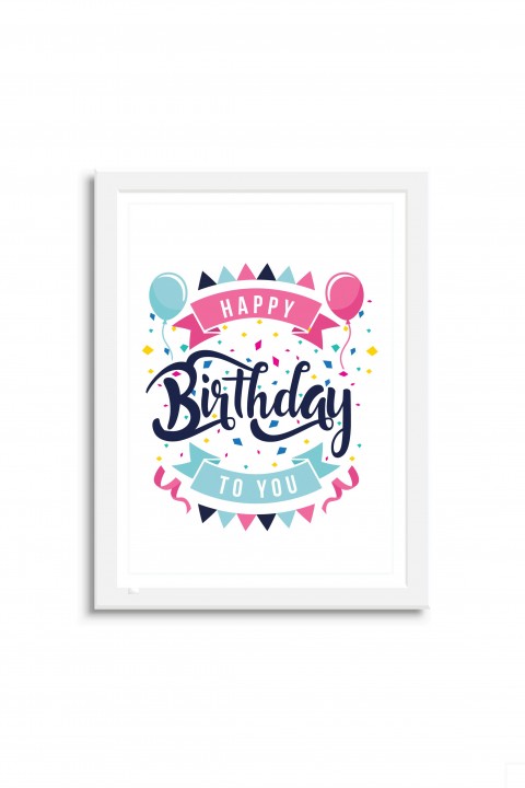 Poster with frame Happy Birthday to You