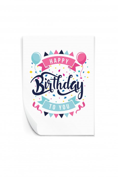 Reusable sticker Happy Birthday to You