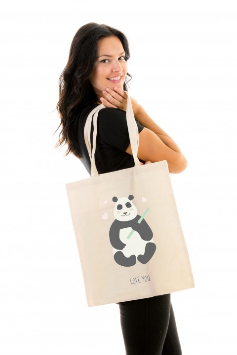 Tote bag I Love You Panda
