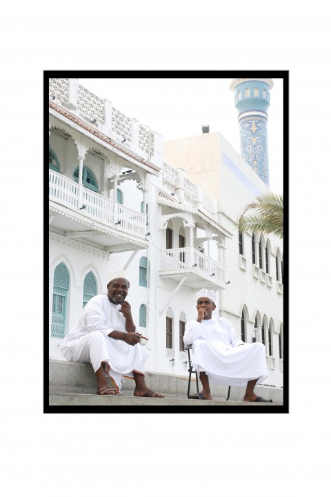 Poster with frame Just Happy - Muscat - Oman By Emmanuel Catteau