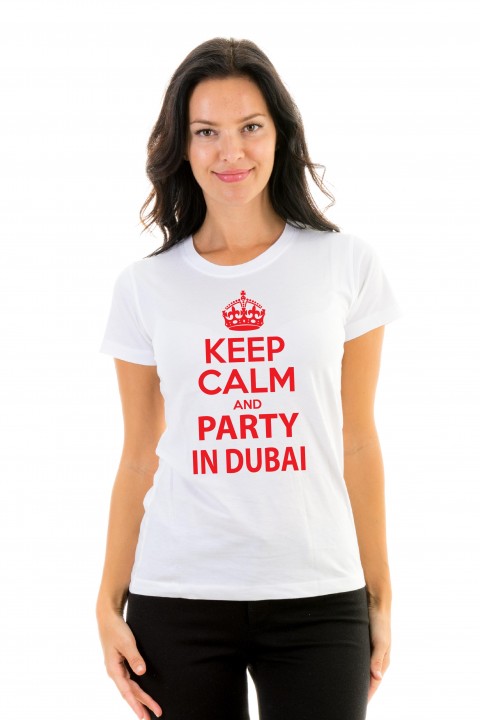 T-shirt Keep calm and party in Dubaï