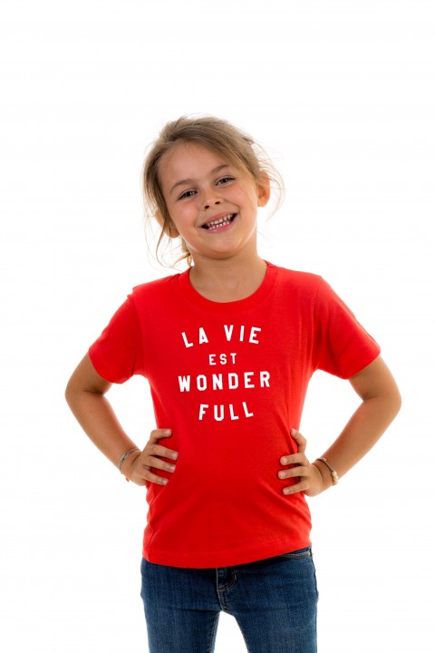 T-shirt kid La Vie Est Wonderfull