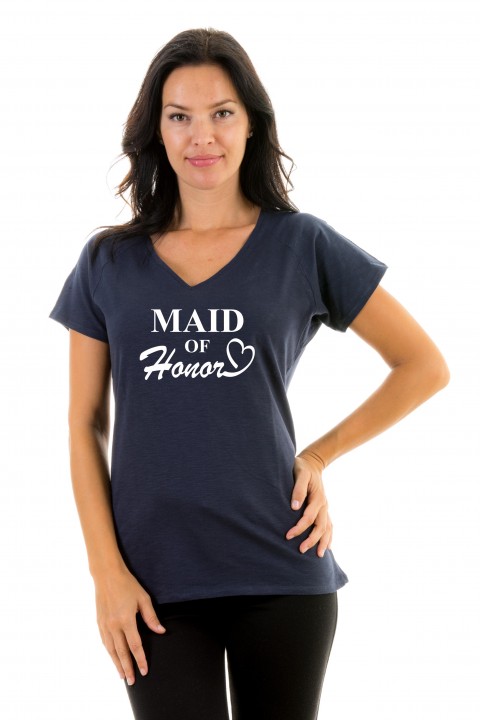 T-shirt v-neck Maid of honor <3