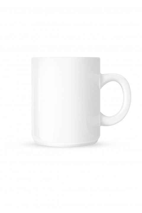 55 AED - White ceramic mug with print
