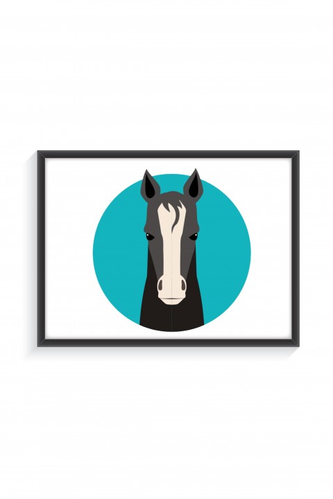 Poster with frame Horse