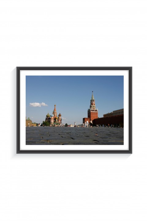 Poster with frame Red Square - Moscow - Russia - By Emmanuel Catteau