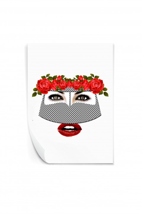 Reusable sticker Burqa Flowers