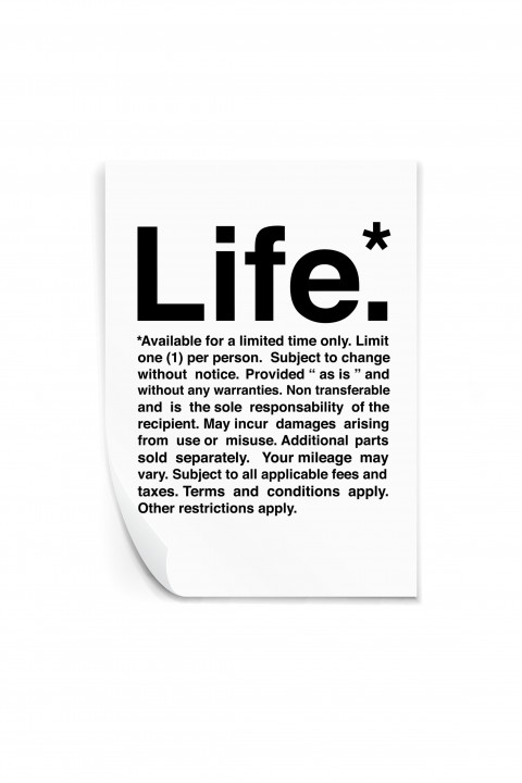 Reusable sticker LIFE
