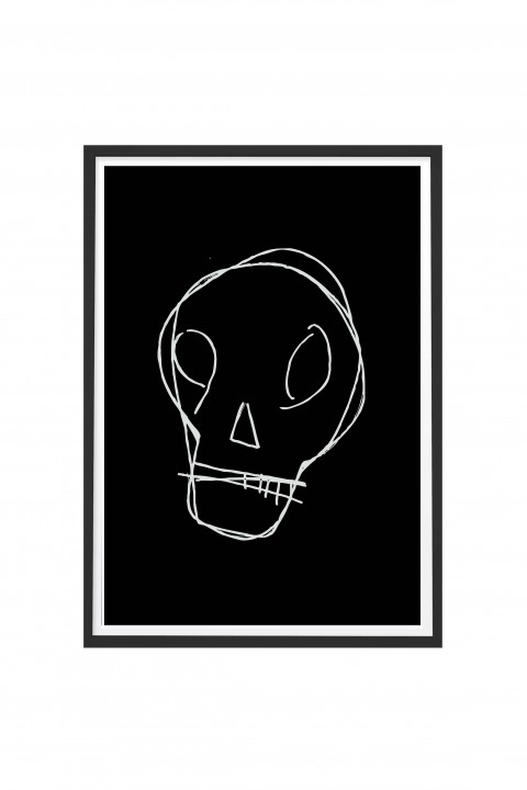 Poster with frame Skull