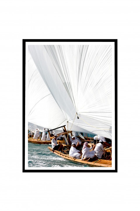 Poster with frame Traditional Boat Race Show - Dubai - UAE By Emmanuel Catteau