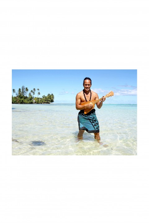 Poster Traditional Ukulele Musician - French Polynesia By Emmanuel Catteau