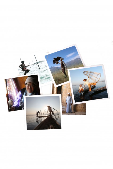 Set of 12 square pictures People by Emmanuel Catteau